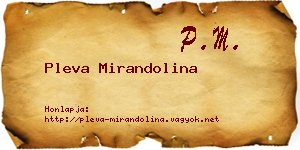 Pleva Mirandolina névjegykártya